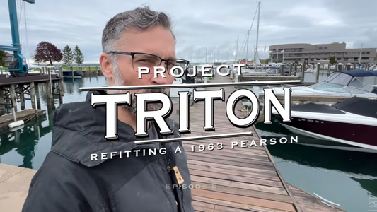 Project Triton text overlay on person standing on dock