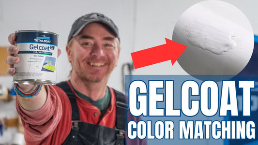 Andy Miller holding a can of gelcoat paint