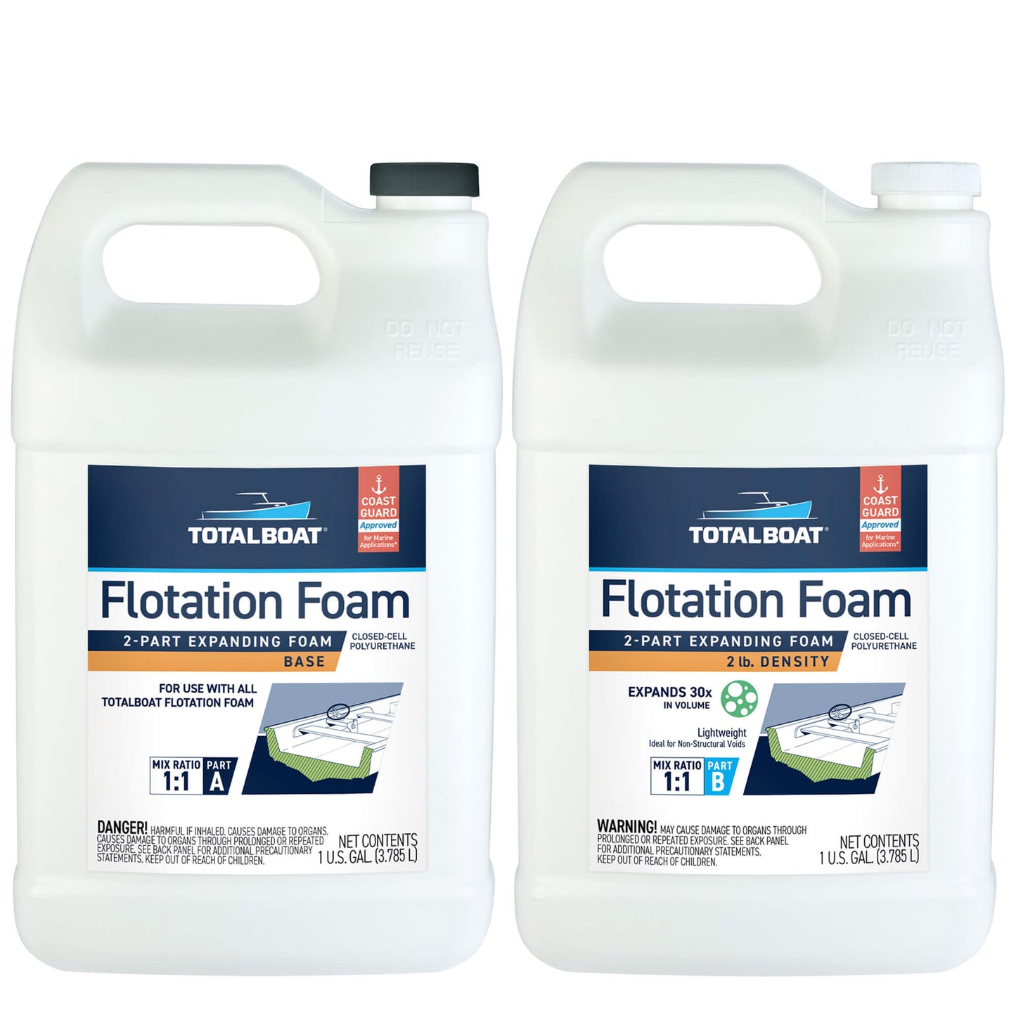 TotalBoat 2-Part Polyurethane Marine Flotation Foam 2lb 2-Gallon