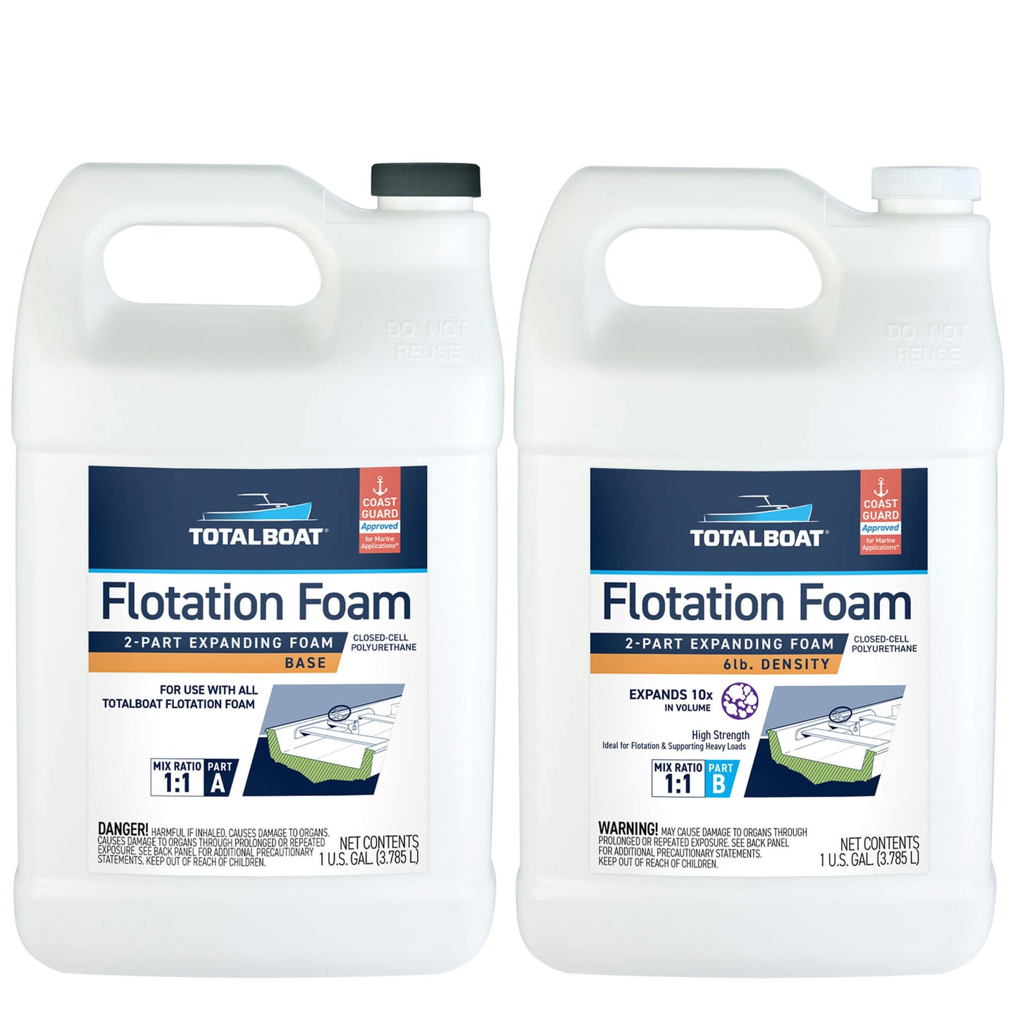 TotalBoat 2-Part Polyurethane Marine Flotation Foam 6lb 2-Gallon