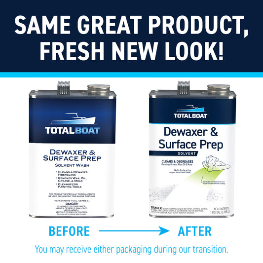 TotalBoat Dewaxer & Surface Prep Solvent: Same Great Product, Fresh New Look!