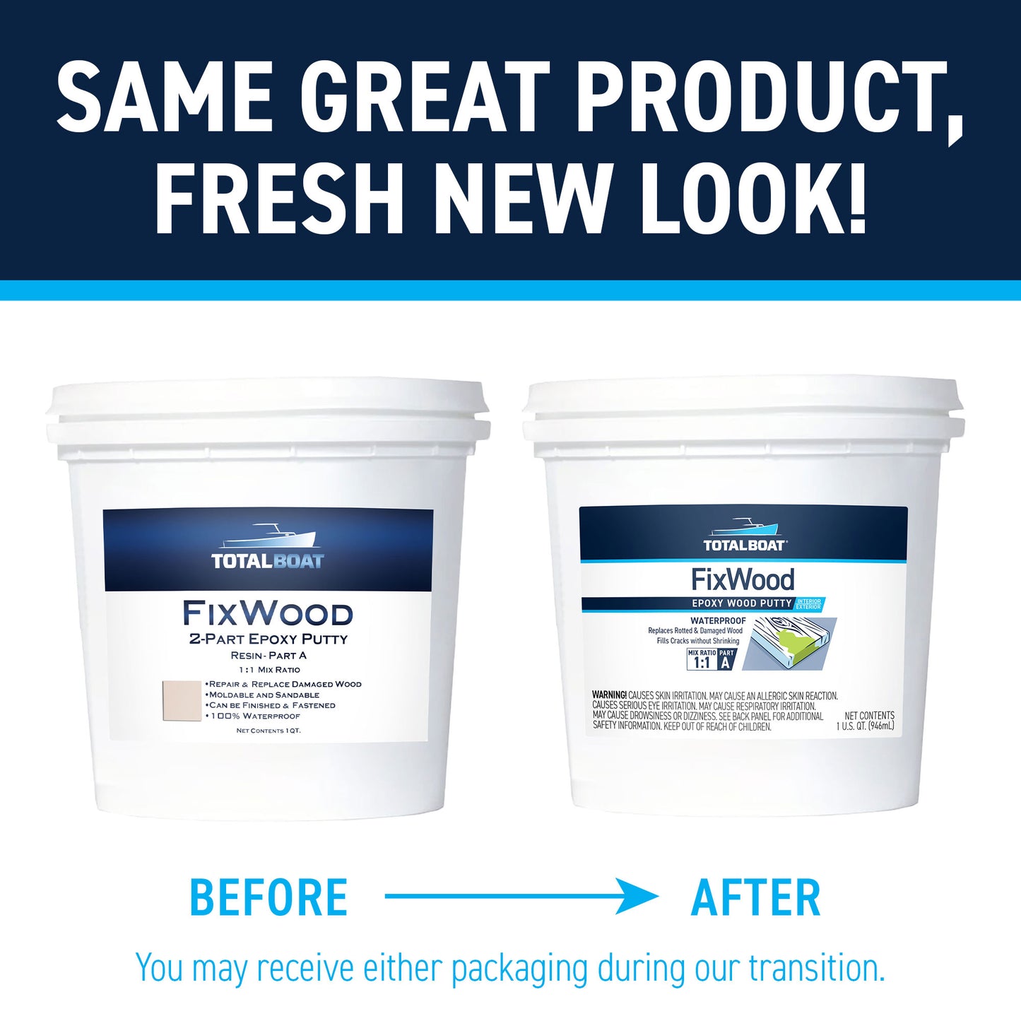 TotalBoat FixWood Wood Repair Epoxy Putty: Same Great Product, Fresh New Look!