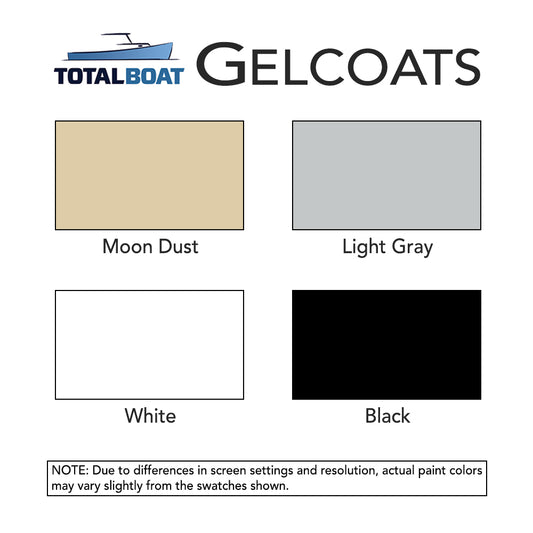TotalBoat Marine Gelcoat for Boat Building, Repair and Composite Coatings (White, Quart with Wax)