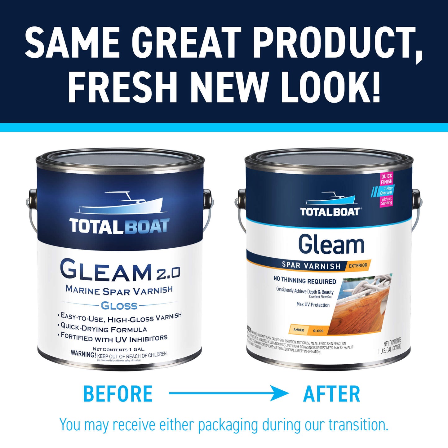 TotalBoat Gleam: Same Great Product, Fresh New Look!