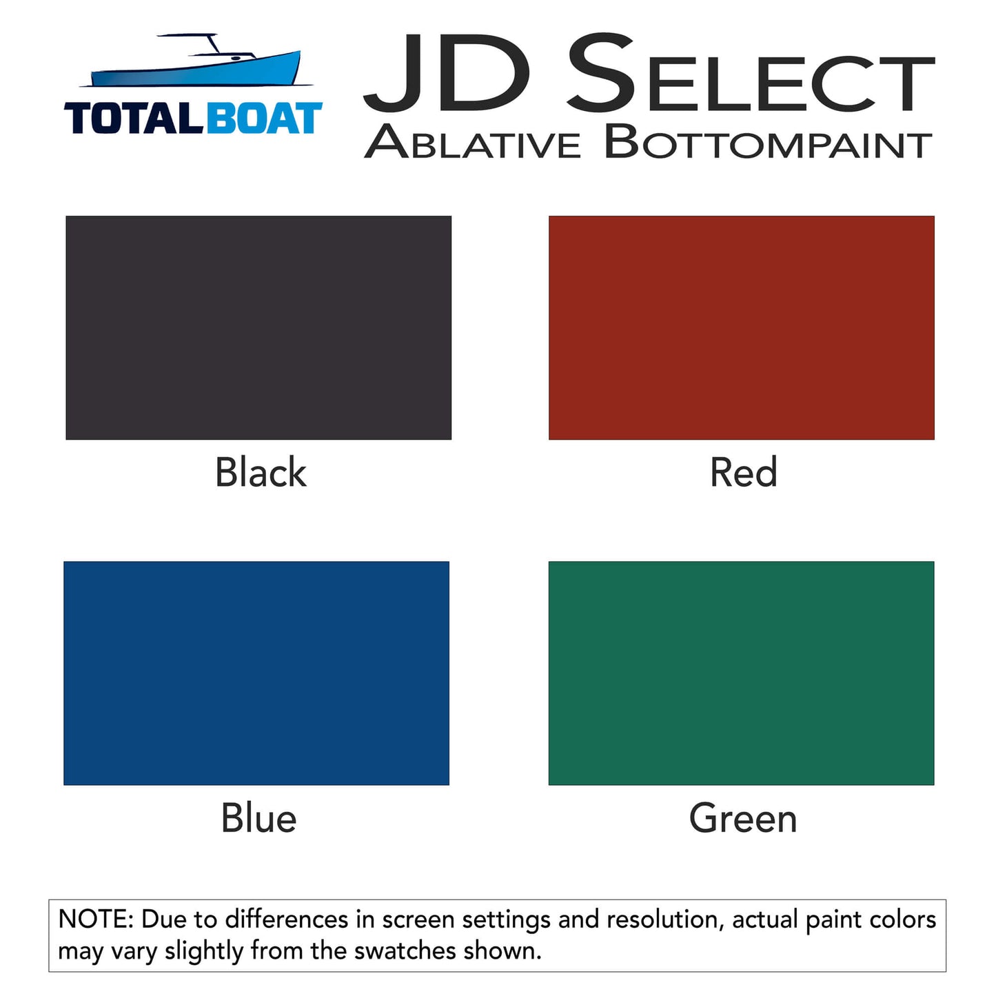 TotalBoat JD Select Color Chart