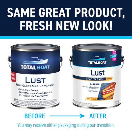 TotalBoat Lust Varnish - Same Great Product, Fresh New Look!