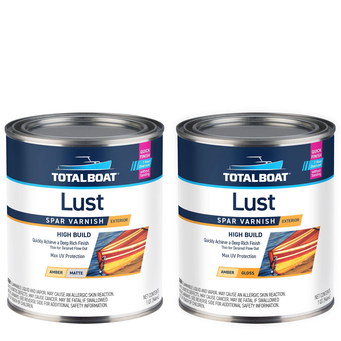 TotalBoat Lust Varnish - Matte & Gloss 2 Quart Kit