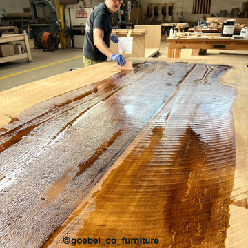 TotalBoat Penetrating Epoxy being applied, @goebel_co_furniture