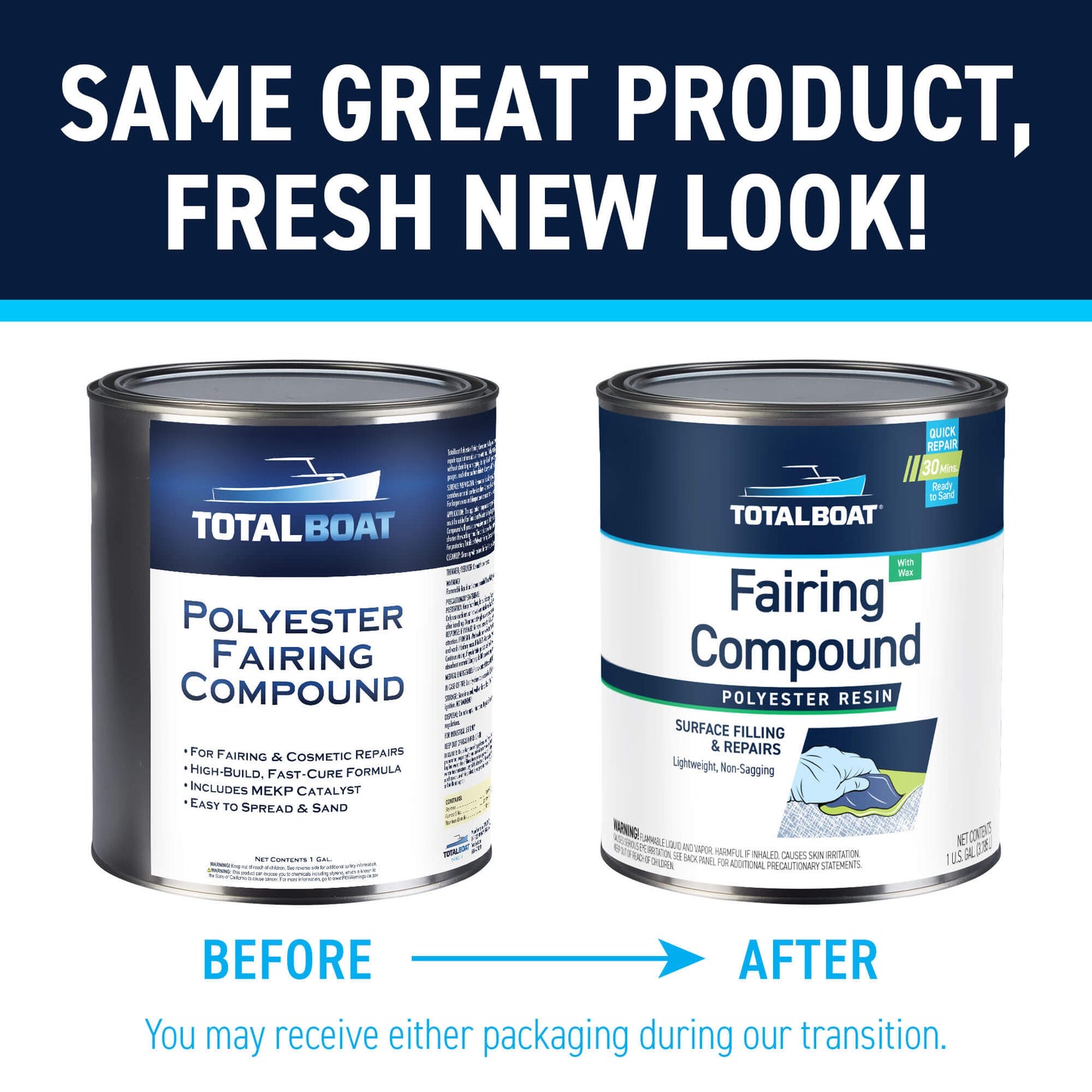 TotalBoat Polyester Fairing Compound: Same Great Product, Fresh New Look!