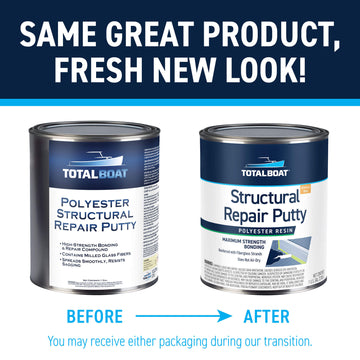 TotalBoat Polyester Structural Repair Putty: Same Great Product, Fresh New Look!