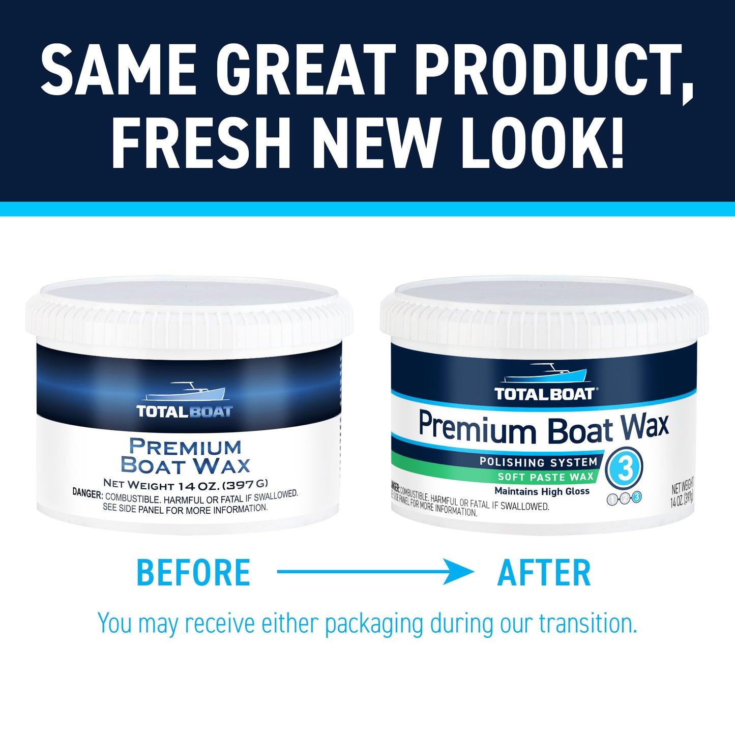 TotalBoat Premium Boat Wax - Same Great Product, Fresh New Look!