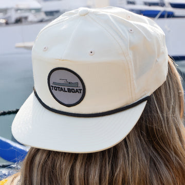 TotalBoat Retro Rope Hat Bone White Front