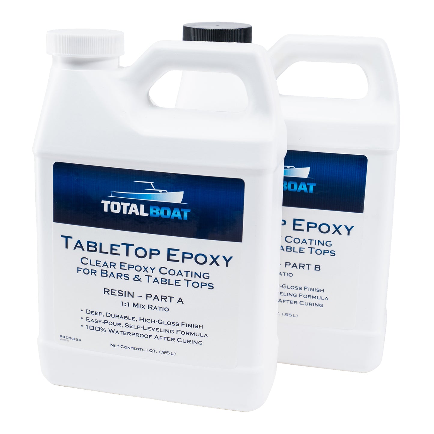 Fiberglass Coatings Table Top Epoxy Adhesive - Stainable, UV Resistant,  Interior Use - 2-Part Resin for Furniture & Home Decor - Waterproof, Heat