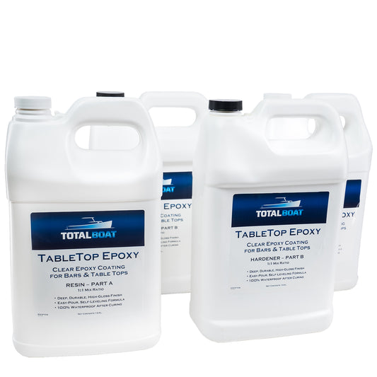 Promise Epoxy Clear Table Top Epoxy Resin 4 Gallons (2 Gallon Resin + 2  Gallon Hardener) Bundle Kit with Accessories