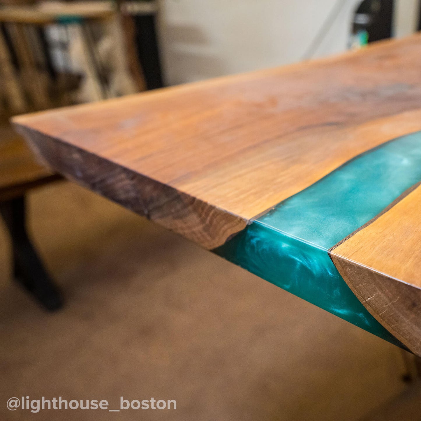 TotalBoat Thickset finished river table @lighthouse_boston