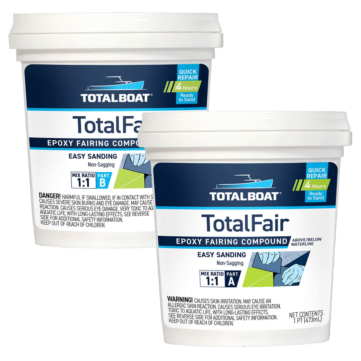 TotalBoat TotalFair Epoxy Fairing Compound 2 Pint Kit