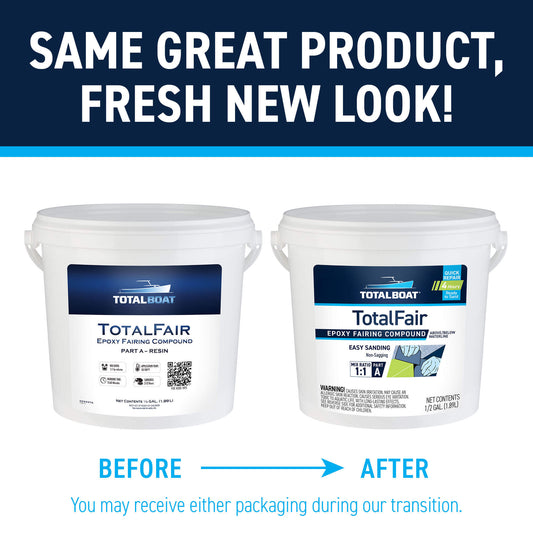 TotalBoat TotalFair Epoxy Fairing Compound: Same Great Product, Fresh New Look!