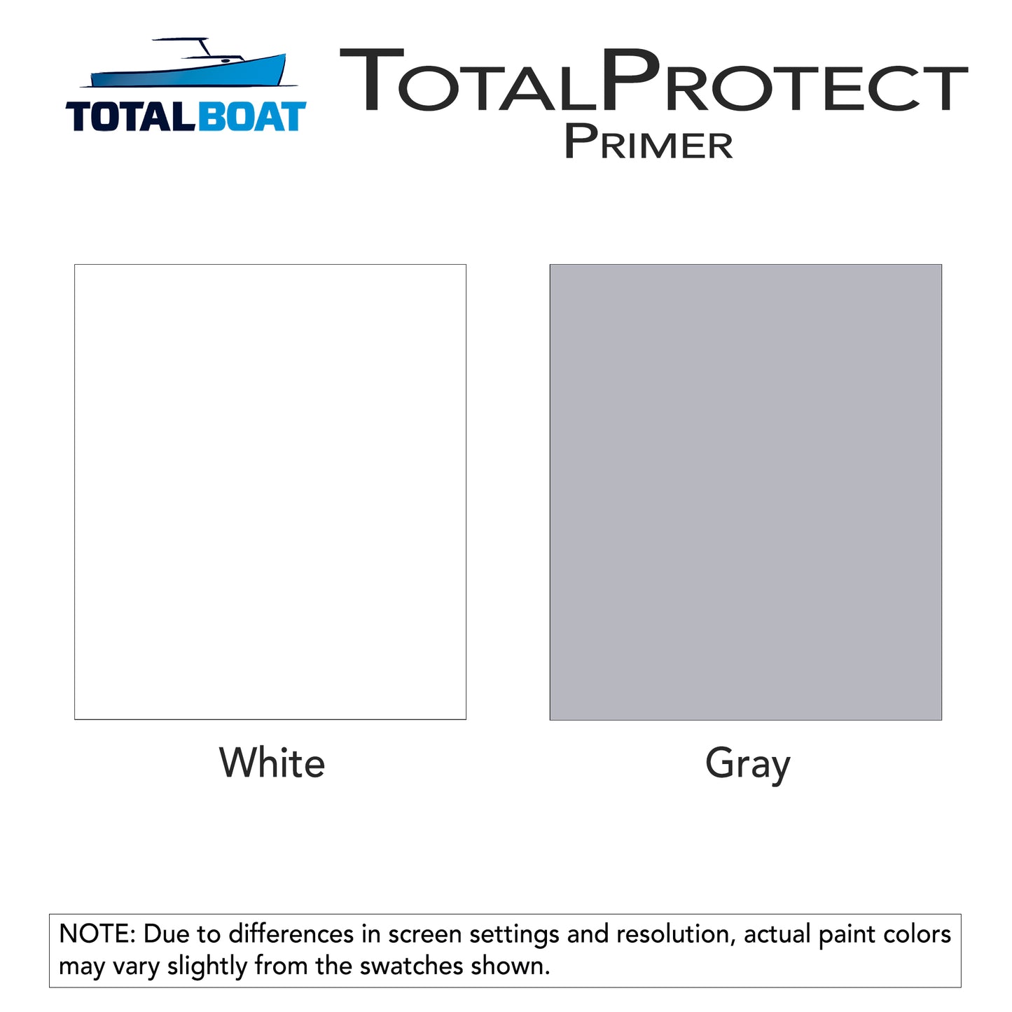 TotalBoat TotalProtect Epoxy Barrier Coat Primer Color Chart