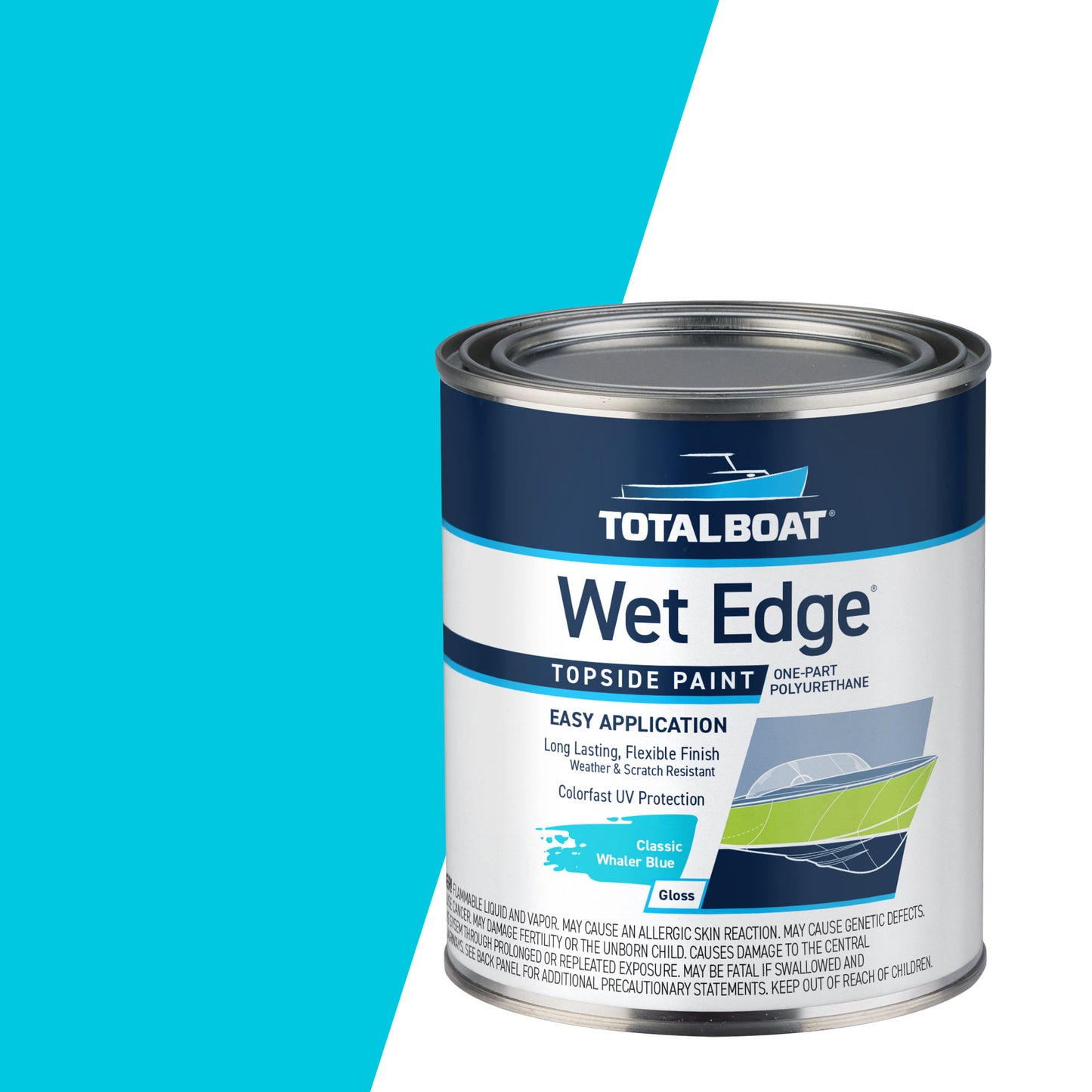 TotalBoat Wet Edge Topside Paint Classic Whaler Blue