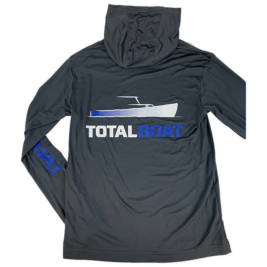 TotalBoat Hooded Long Sleeve Logo Pullover Shirt