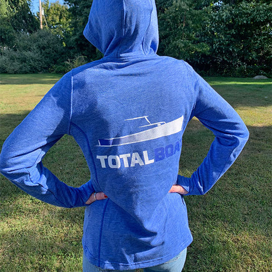 TotalBoat Hooded Long Sleeve Logo Pullover