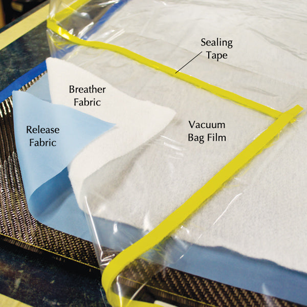 4m/6m Width Vacuum Bagging Film For Composite Material Carbon Fiber Fabric  Fiberglass Cloth Infusion Forming