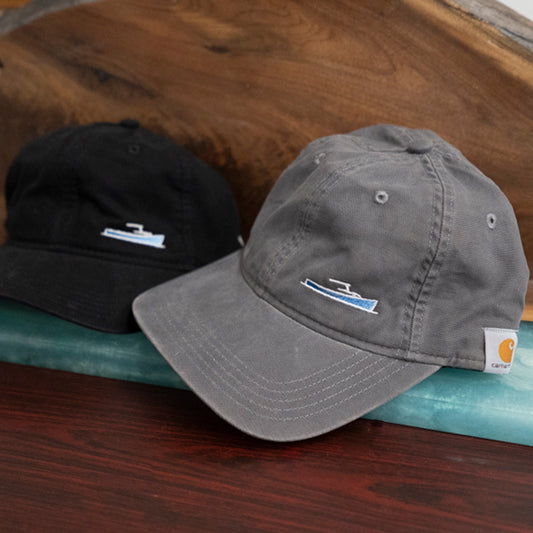 TotalBoat Snapback Trucker Hats Heather Navy/Navy Cap W-Small Logo