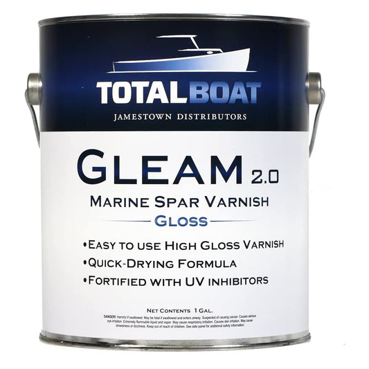 TotalBoat Halcyon Water Based Marine Varnish Quart Clear Gloss